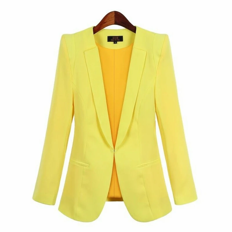 Women Hidden Breasted Blazers 2022 Plus Size Business Suits Spring Autumn New Solid Colors Long Sleeve Blazer Office Work Wear