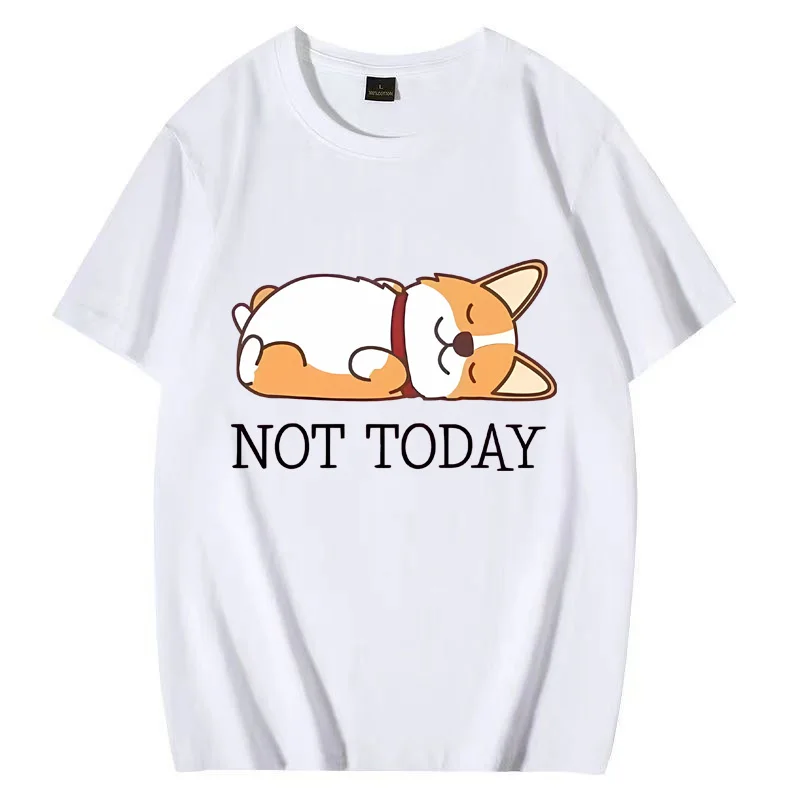 

Corgis Dog funny Woman Men ' s T - shirt s Summer Casual fashion 100% Cotton short sleeve streetwear 2023 Graphics print Tee