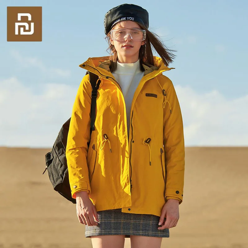 

Pelliot Camping Tourism Female Winter Jacket Softshell Windbreakers Waterproof Warm Blazer Women Heated Mid-Length Autumn Coat