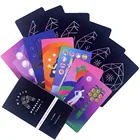 Черная упаковочная Обложка, красочная мультяшная карточка, карточки Мистик Монд Таро, товары для мастерства, для гадания алтаря