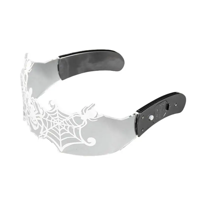 

Futuristic Glasses Luminous Visor Glasses Fashionable Spider Eye Party Costume For Cosplay Halloween Bar Dancing