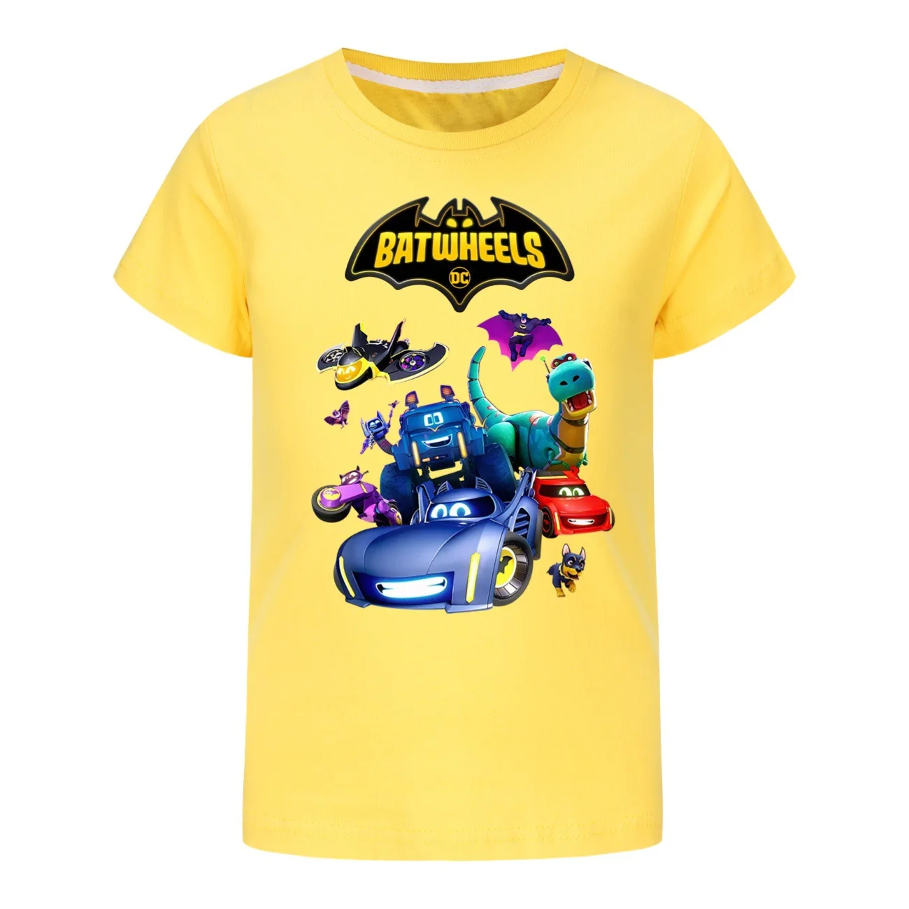 Детская Хлопковая футболка с коротким рукавом и принтом летучая мышь