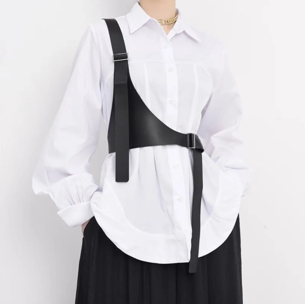 Пояс в готическом стиле Женский модный кожаный пояс-корсет из искусственной кожи