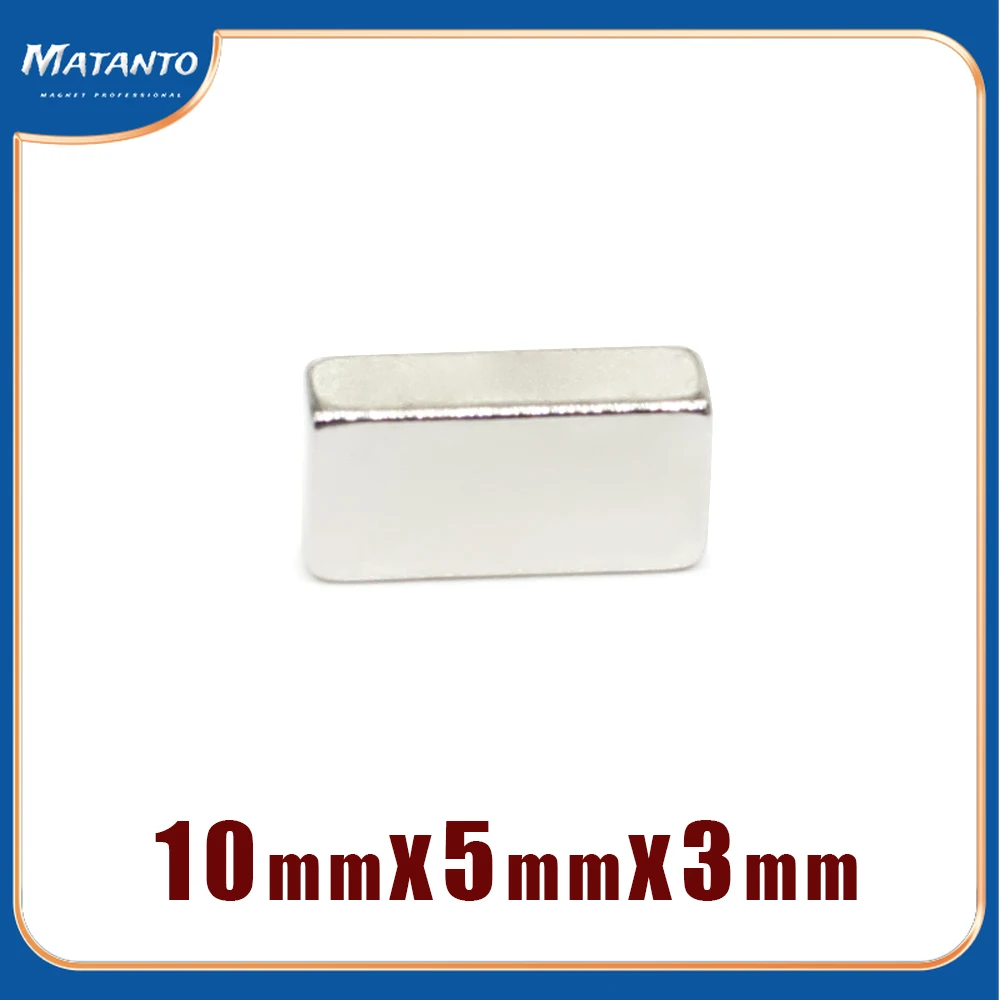 

20/50/100/200/300/500PCS 10x5x3 mm Small Block Magnets Strong N35 Quadrate Neodymium Permanent Magnet Sheet 10x5x3mm 10*5*3 mm