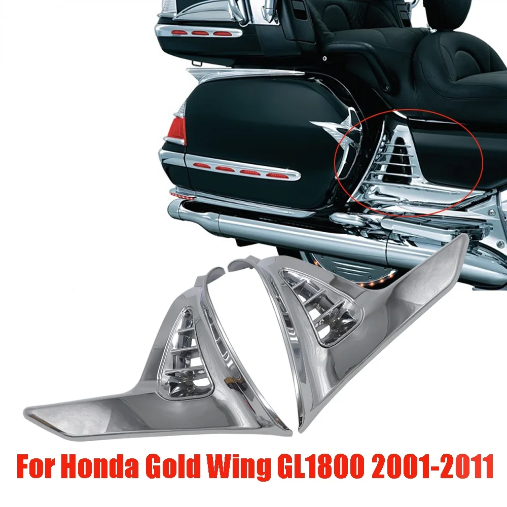 

Хромированная треугольная Крышка для Honda GoldWing GL 1800 GL1800, хромированная левая и правая Запчасти для мотоциклов, модифицированные аксессуары