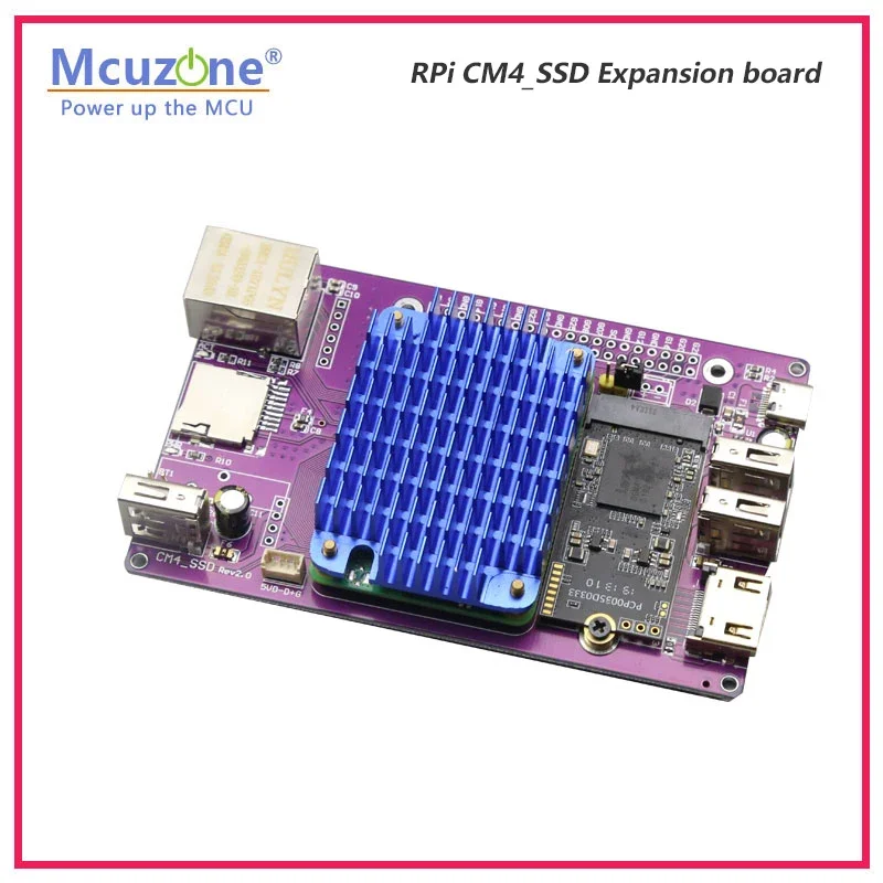 Плата расширения Raspberry Pi CM4 POE_SSD Алюминиевый корпус NVME M.2 USB HDMI 4G LTE FAN