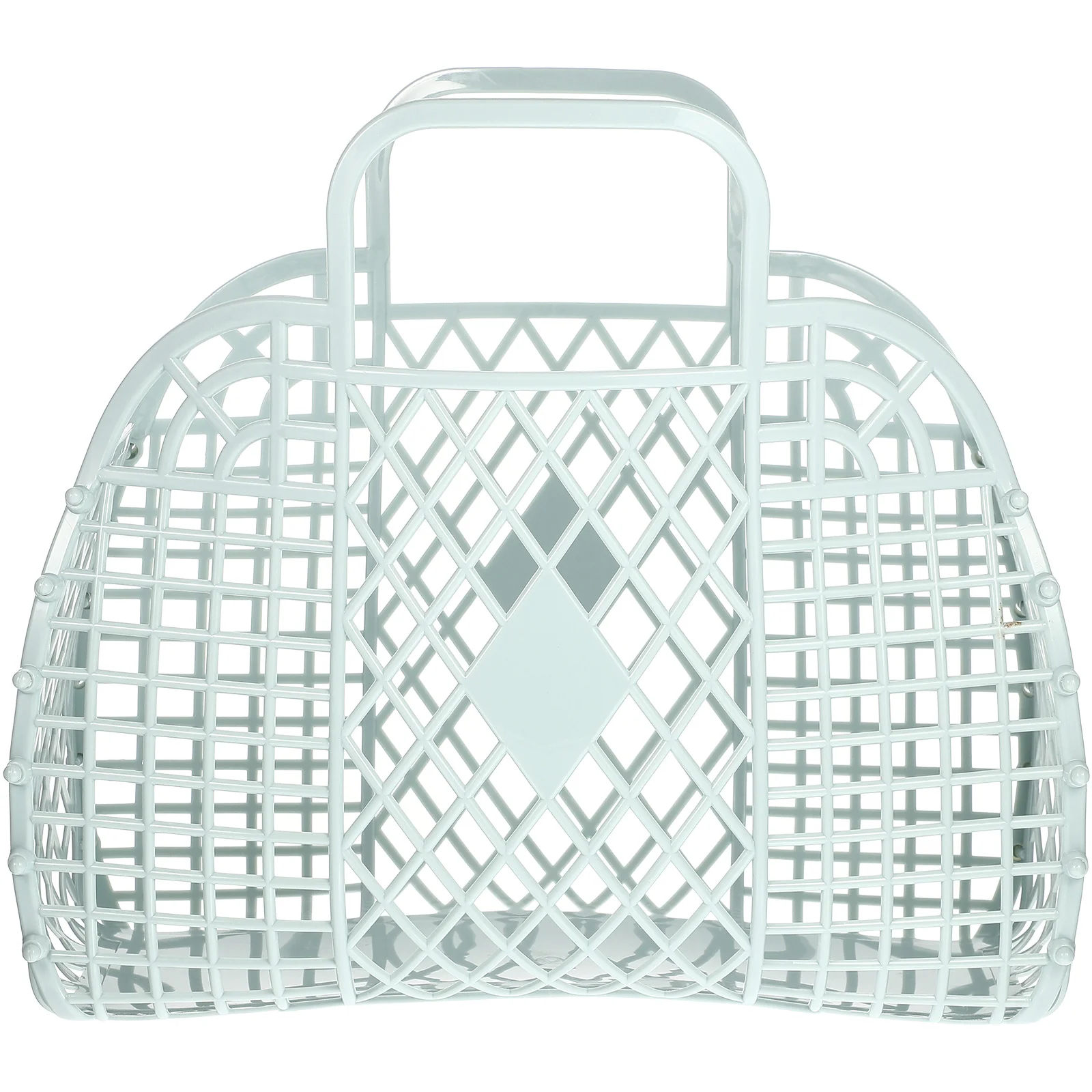 

Basket Fruit Shopping Storage Tote Portable Shower Picnic Baskets Hand Grocery Woven Beach Organizer Vegetable Gift Hollow