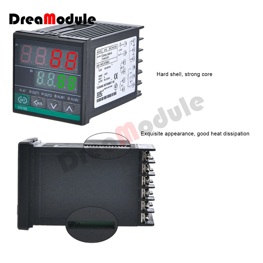 

Intelligent Digital Display Temperature Controller CH102-402-702-902 K type 220v Automatic Temperature Control Instrument