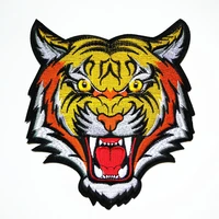 1pcs embroidery clothes patch sew on creative clothing decorations tiger pattern embroidered patches for bag