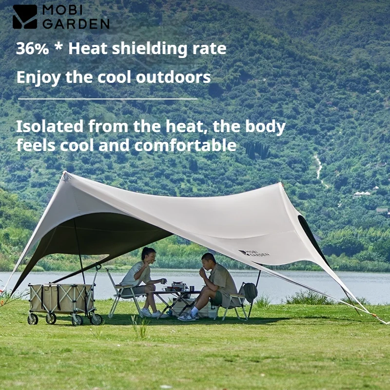 MOBI GARDEN/тент-бабочка для кемпинга на улице большое пространство Солнцезащитный