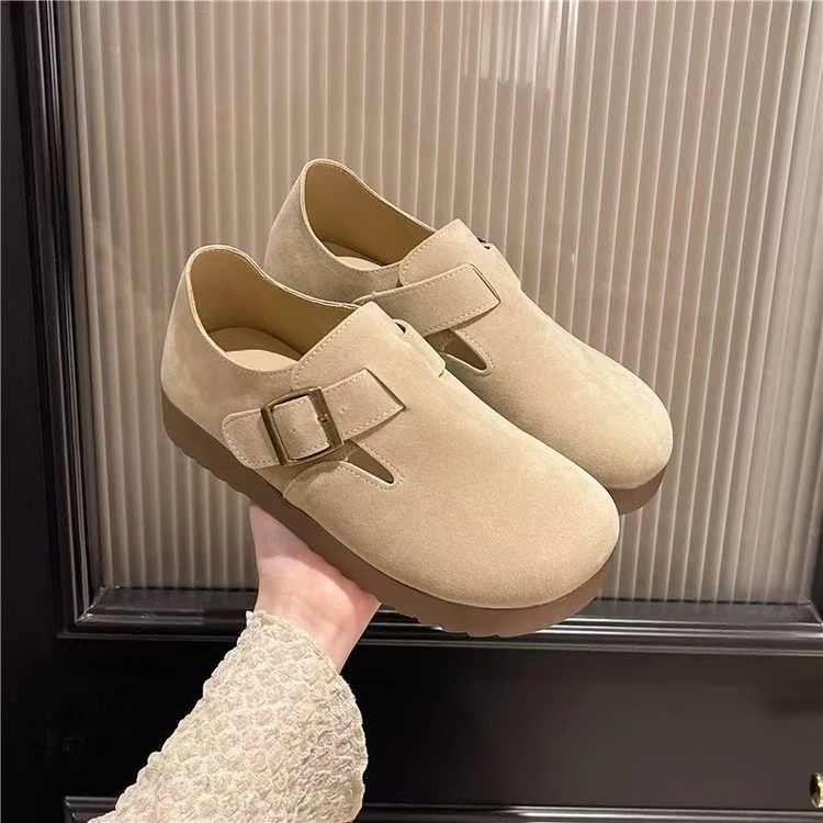 Женская обувь 2024 женская слипоны сабо на платформе универсальная Осенняя Новая