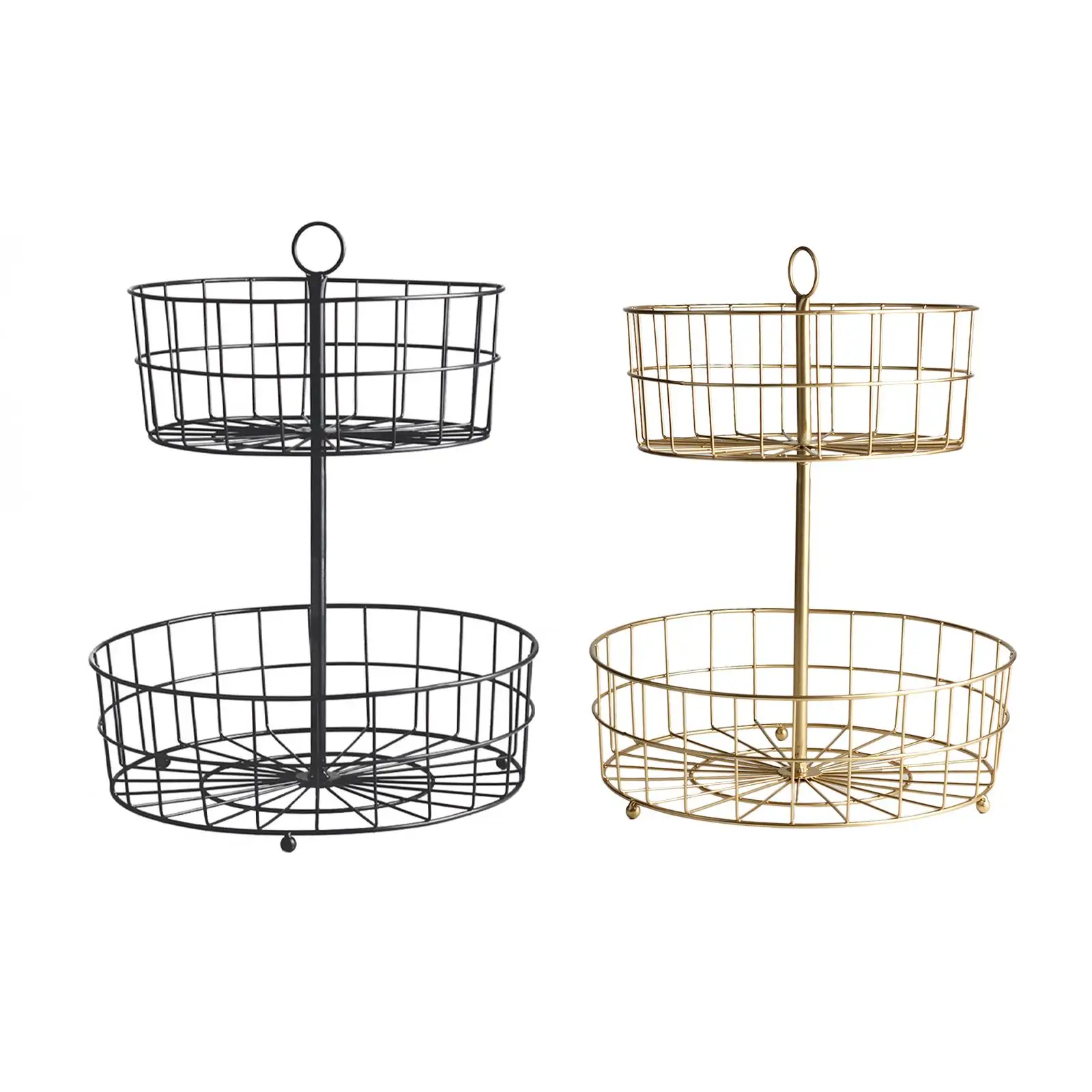 

2-Ярусные корзины для фруктов, зеркальная стойка для хранения для бытовой столешницы, маленький предмет