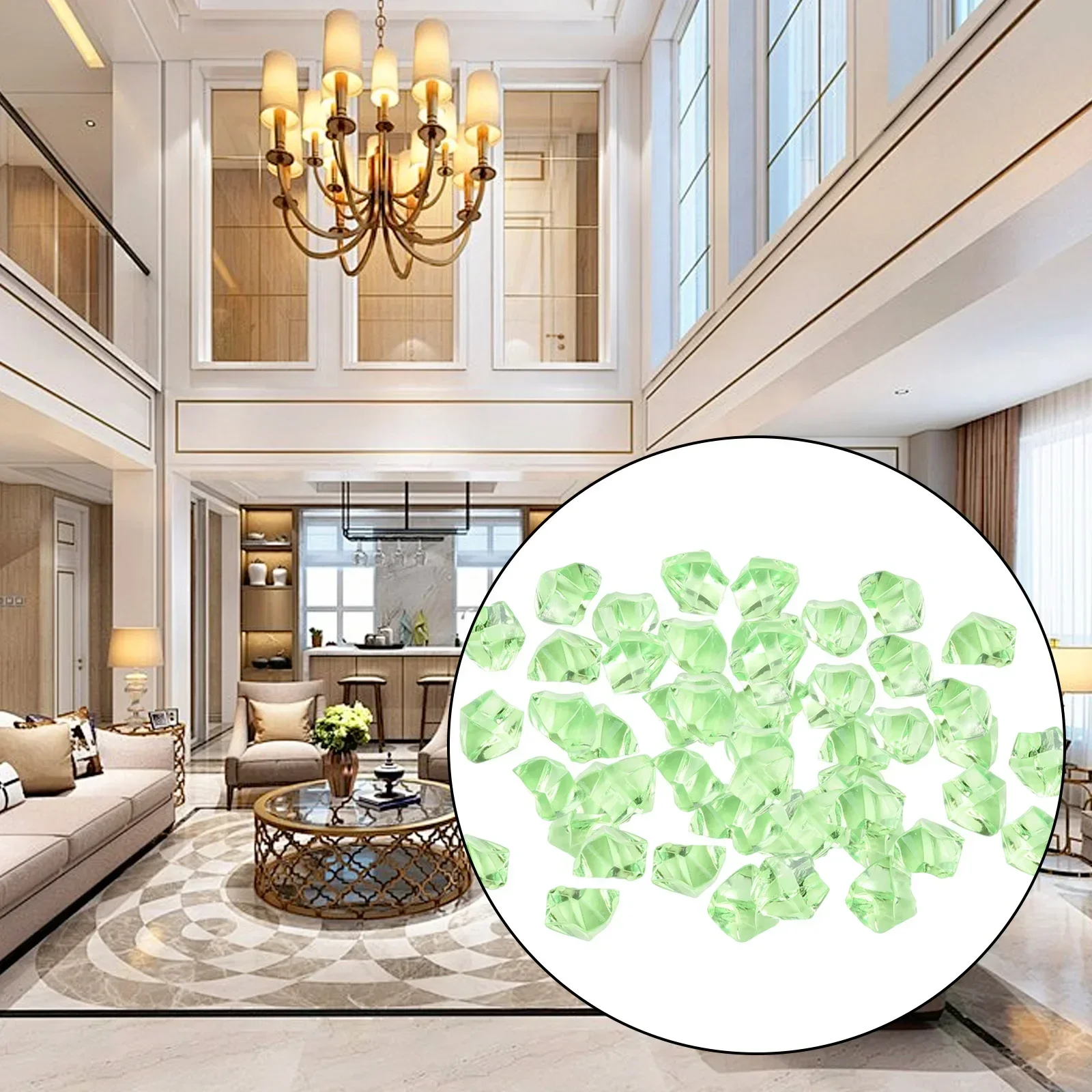 Небольшие украшения акриловые камни 6*9 мм аквариум полные гранулы драгоценный