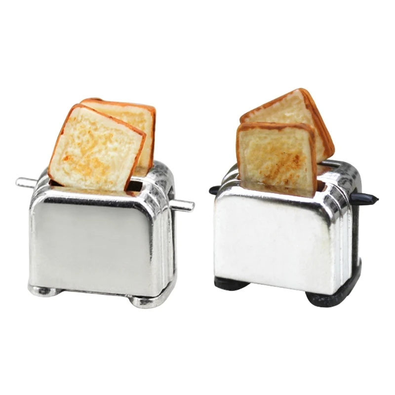 

1:12 DollHouses Toaster Cookware Mini Bread Maker Machine 1:6Doll House Toaster