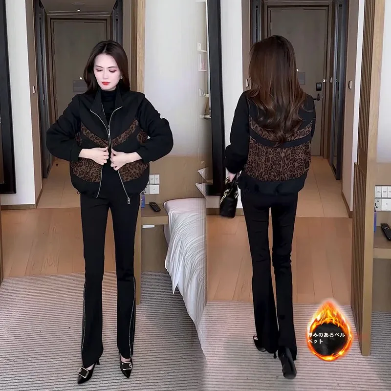 Женская одежда Толстая короткая верхняя на флисовой подкладке Весна и осень 2024