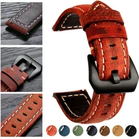 20mm 22mm pu leather watch band for amazfit huawei samsung galaxy watch gear s3 active2 46mm 42mm strap replacement bands