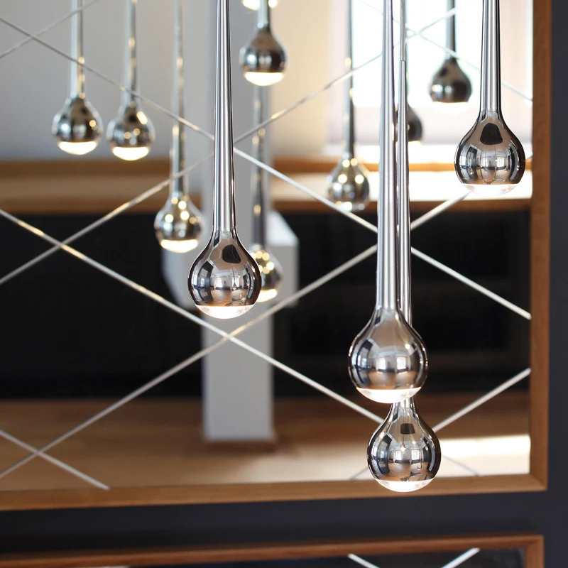 Designer creative bar pendant light personality restaurant water drop bedside hanging pendant lamp