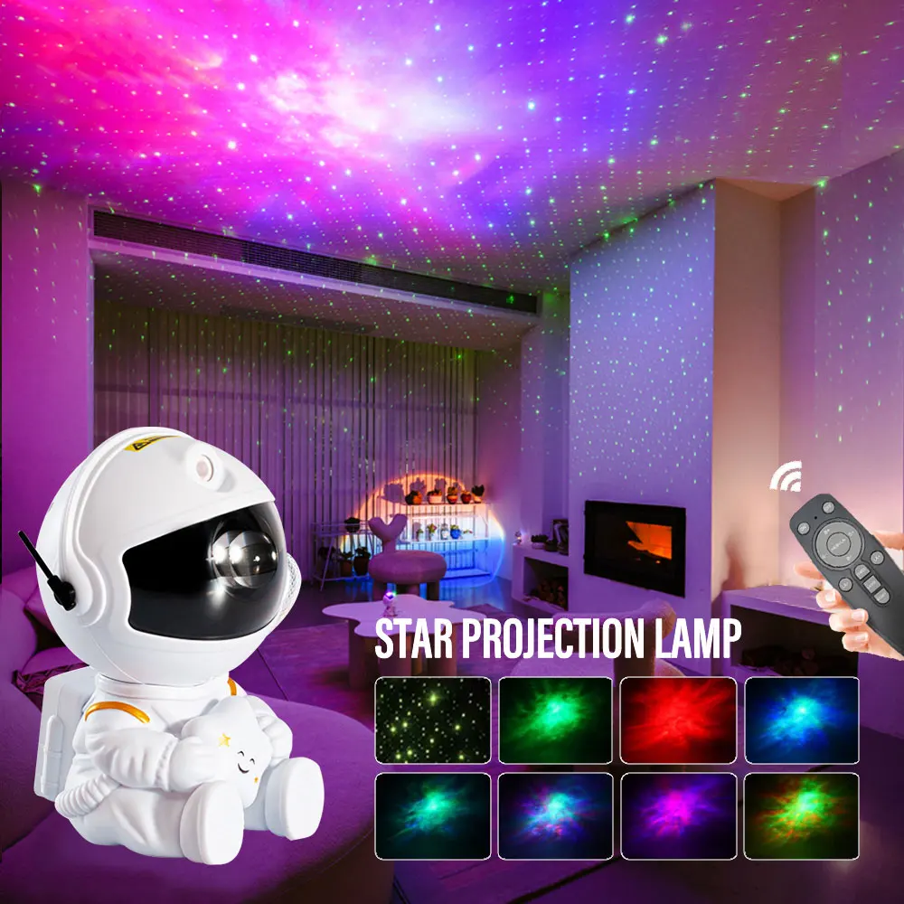 2022NEW Astronaut Projector Starry Sky Galaxy Stars Projector Night Light LED Lamp for Bedroom Room Decor Decorative Nightlights