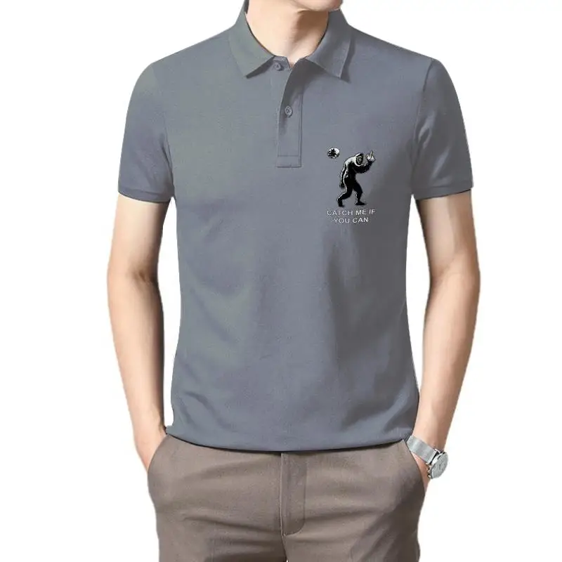 

Golf wear men Bigfoot Catch Me If You Can Flip Off Middle Finger Sasquatch Funny Unisex Loose Fit polo t shirt for men