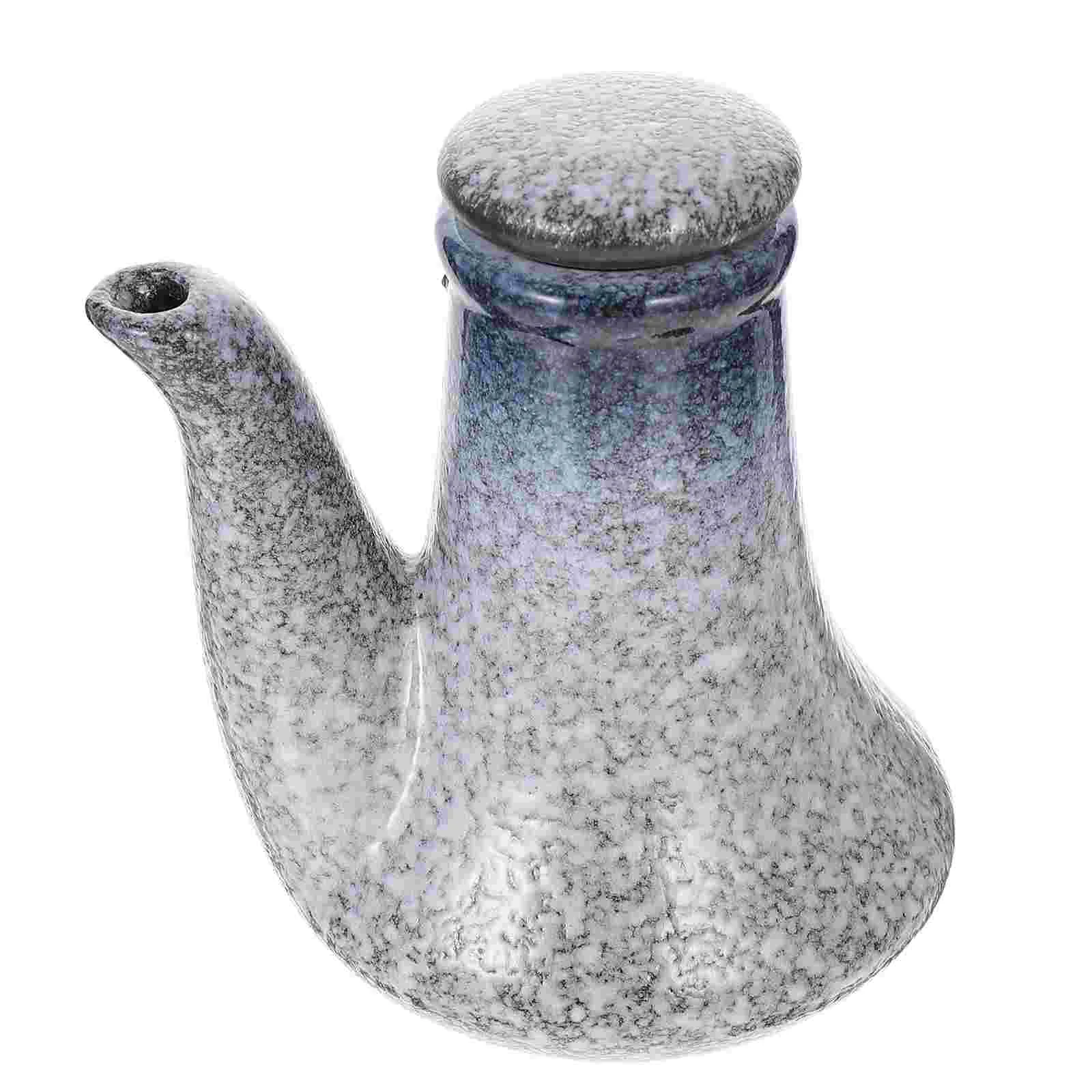 

1Pc Durable Storage Bottle Ceramic Storage Kettle Kitchen Use Vinegar Pot