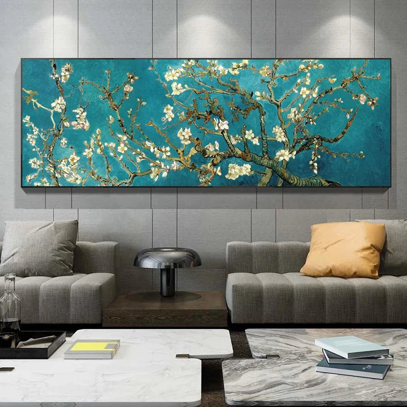 

Van Gogh Almond Blossom Reproduction Large Size Wall Art Posters and Prints Impressionist Flowers Picture for Living Room Decor