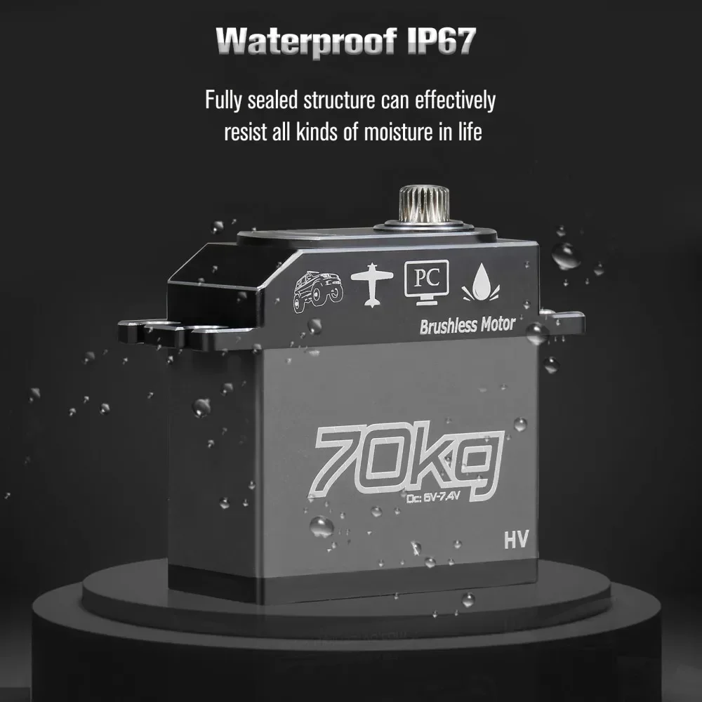 GX3370BLS 70 кг цифровой сервопривод IP67 водонепроницаемый рулевой бесщеточный