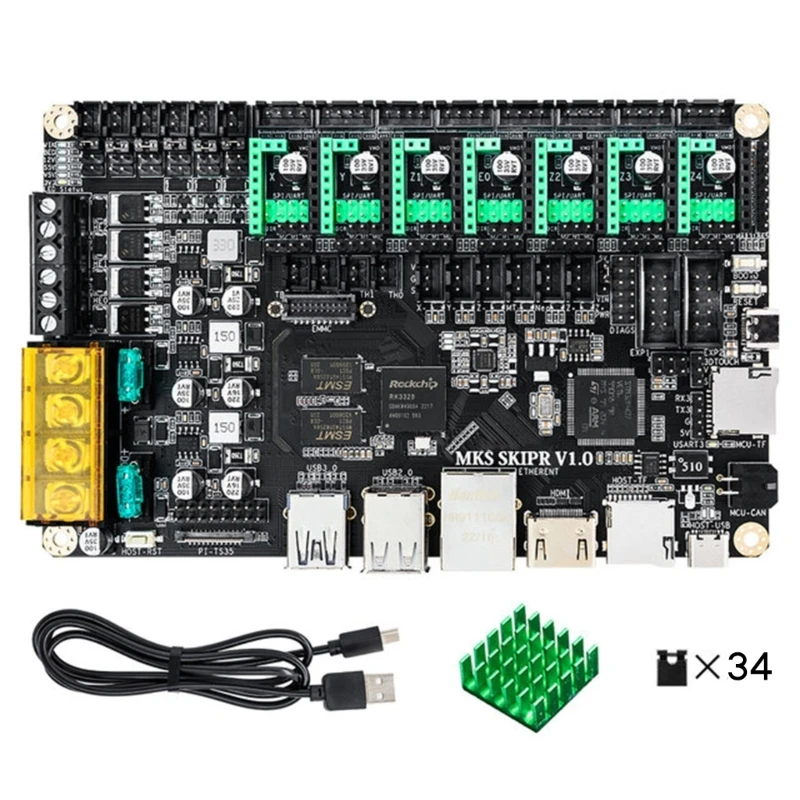 

Makerbase-MKS Apple плата для 3D принтера, четырехъядерный 64-битный SOC работает с Klipper & PI-TS35 LX9A