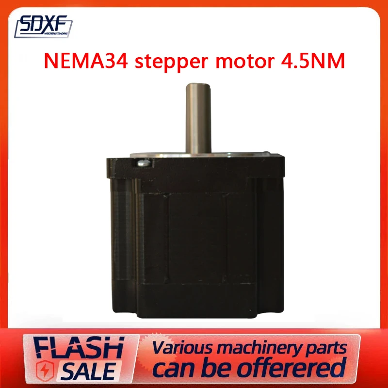 

Two phase 1.8 degree NEMA34 stepper motor 78mm high torque 4.5Nm shaft diameter 14mm four wire Nema34 stepper motor