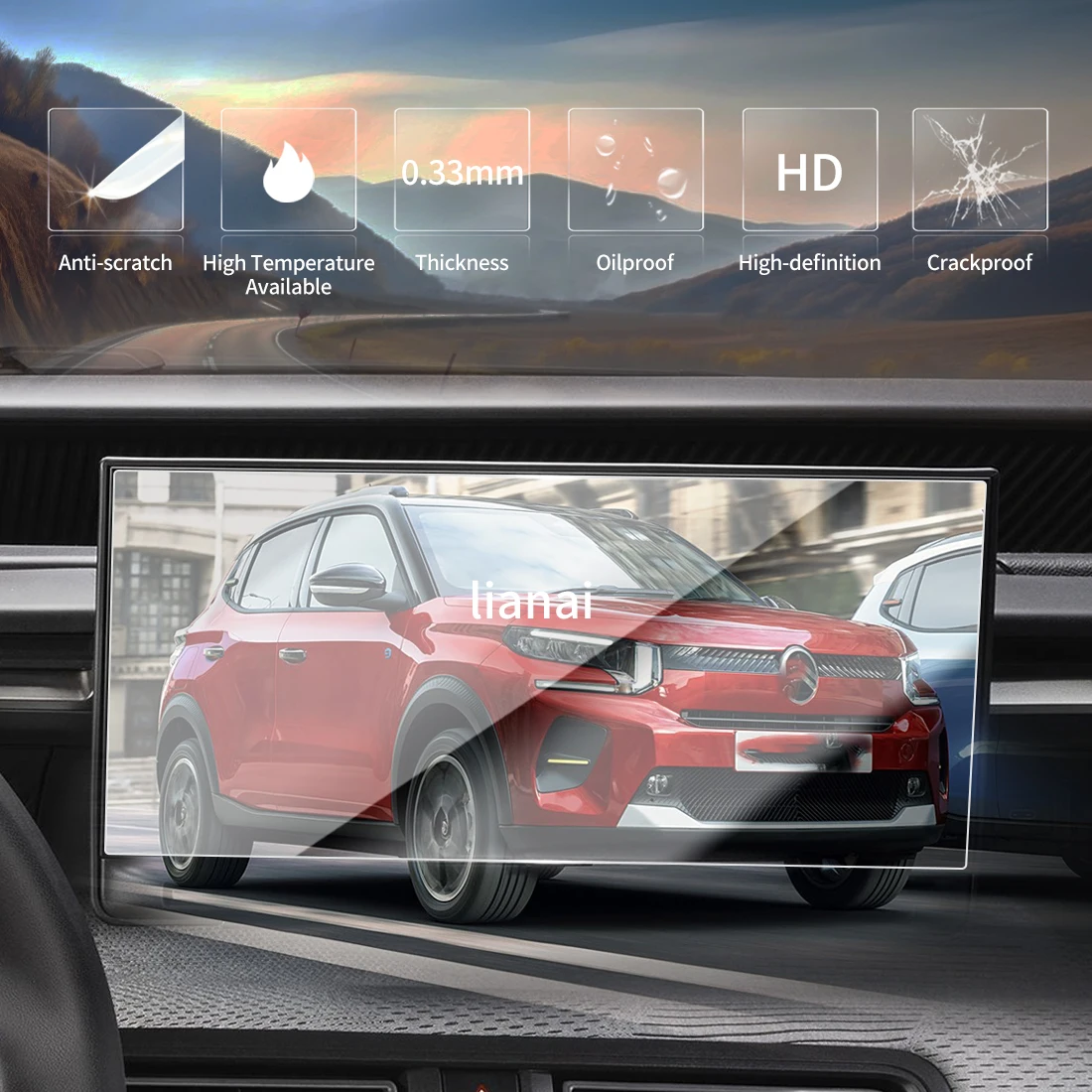 Защитная пленка для экрана Carplay защитная из закаленного стекла навигатор