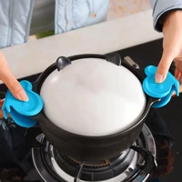 1 pair creative butterfly shape kitchen silicone insulation against hot plate clip with magnet protect hands take bowl