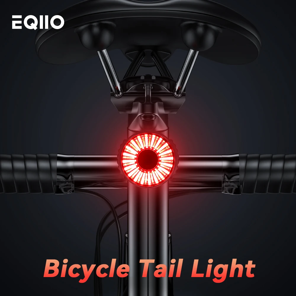 Eqiio Bicycle Rear Light 6 Modes Bike Tail Light USB Recharg