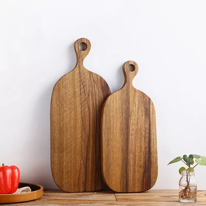 

Kitchen Wooden Chopping Blocks Beech Walnut Pizza Bread Fruit Hangable Cutting Board Durable Non-slip Kitchen Tools Accessories