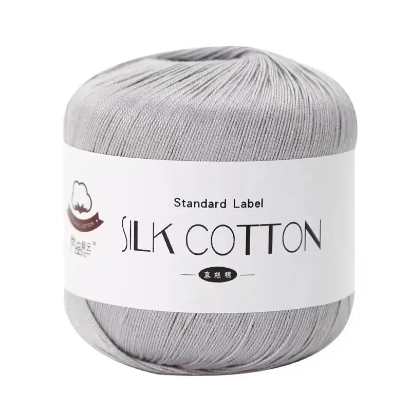 

50G/Balls Silk Cotton Yarn No.6 Lace Thread Handmade DIY Weaving Threads for Doll Hats Breathable Skin Friendly Material TJ20196