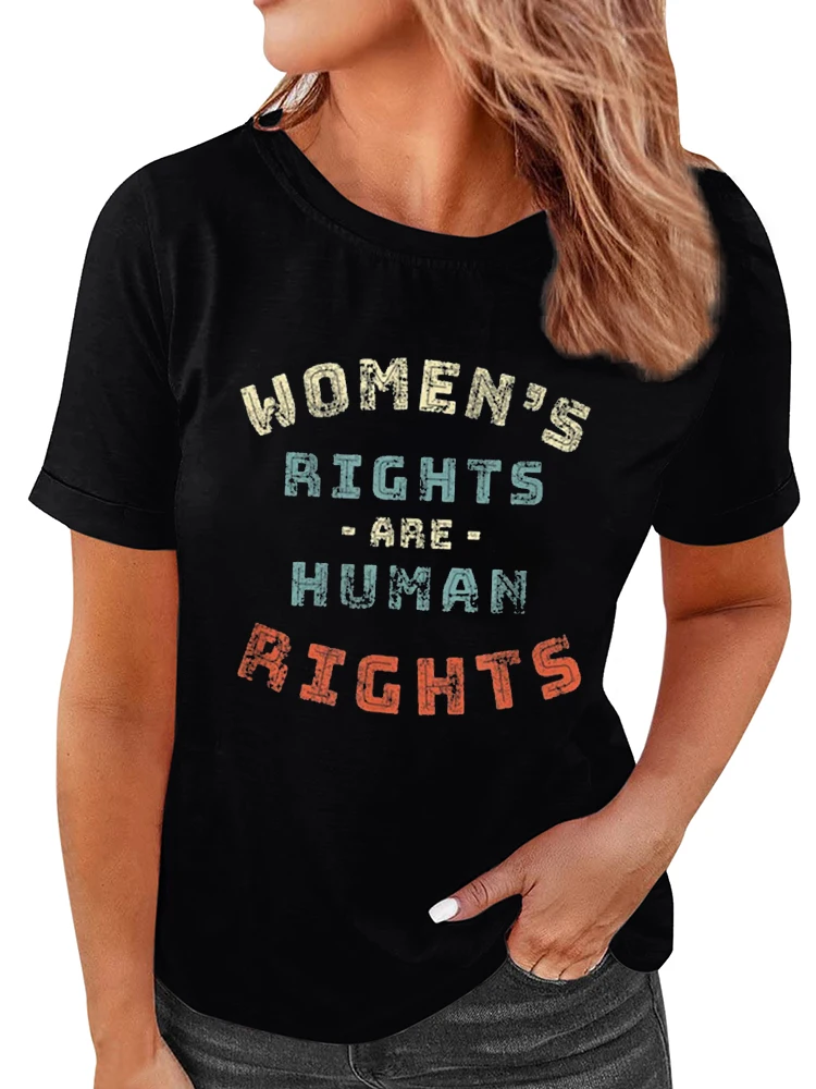 

Женская футболка для феминизма, женская футболка с принтом прав человека, футболка с коротким рукавом, лето 1973, футболки с защитой икры Ви Уэ...