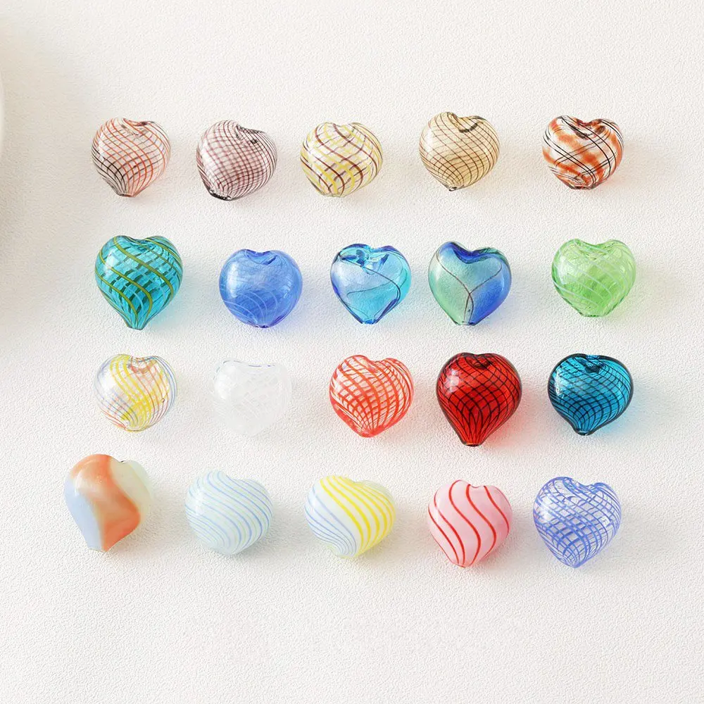 

4PCS Hollow Heart Glass Drop Earrings Pendants Charms for Jewelry Making Diy Earrings Findings Supplies Hand Made Beads 23mm