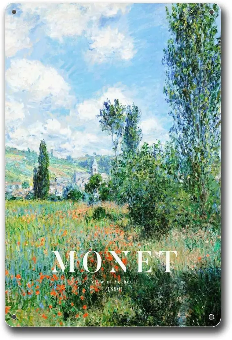 Металлические оловянные знаки пейзаж Моне ветёй Клод винтажная художественная