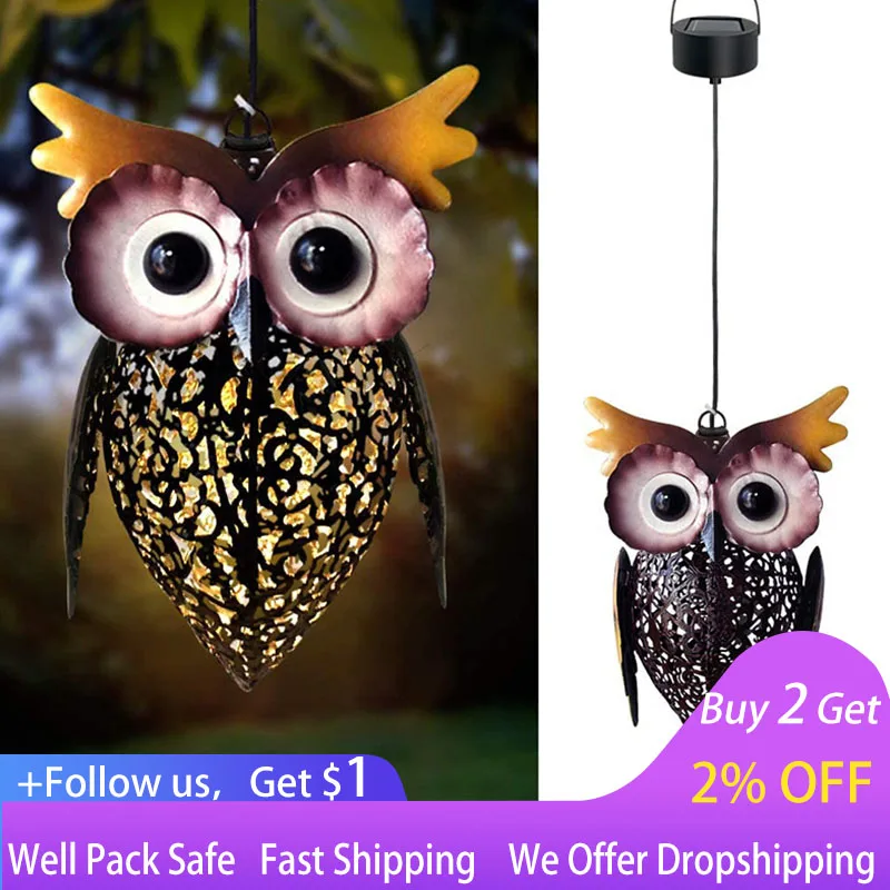 

Solar Hanging Owl Lamp Outdoor Garden Decoration Lamp Waterproof Lights Animal Solar Garden Lights Solar Powered Solar Led Light