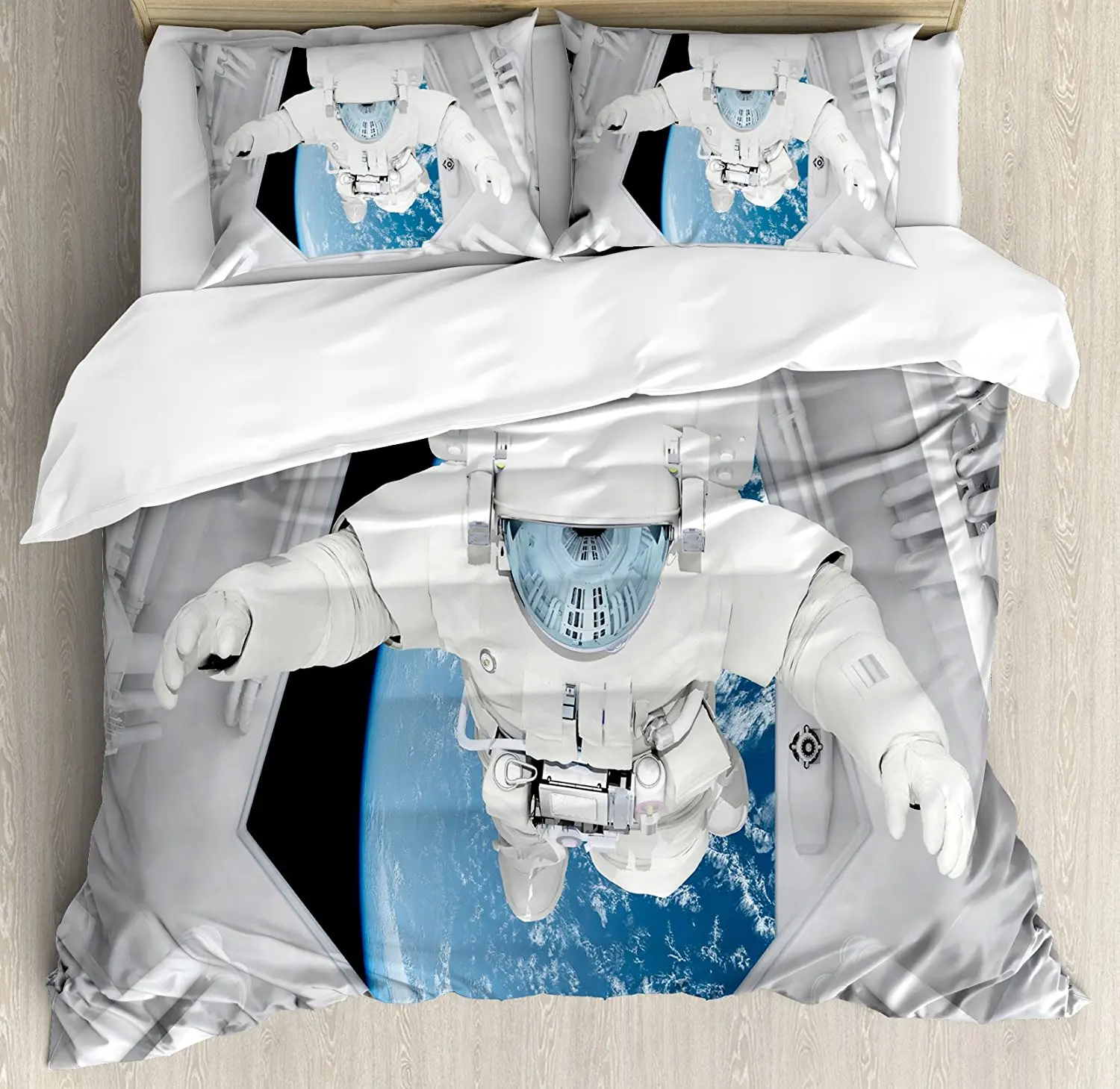 

Outer Space Bedding Set For Bedroom Bed Home Astronaut inside Spaceship Cosmic Journey Cel Duvet Cover Quilt Cover Pillowcase