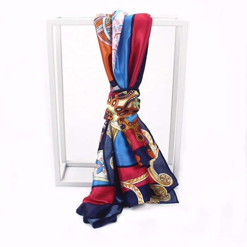 Лидер продаж квадратные шелковые шарфы 90*90 см Женская шаль Женский шифоновый