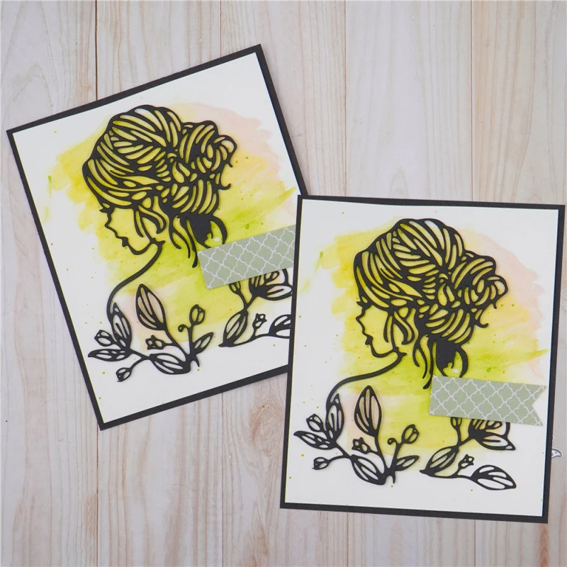 

Girl Back View 2022 New Metal Cutting Dies Decoration Scrapbooking Knife Blade Photo Paper Punch Stencils Album Embossing Art