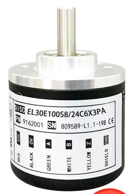ELTRA-твердый вал инкрементный Поворотный энкодер 100ppr 30 мм 3000rmp 6 IP54 EL30E100S8/24C6X3PA2M