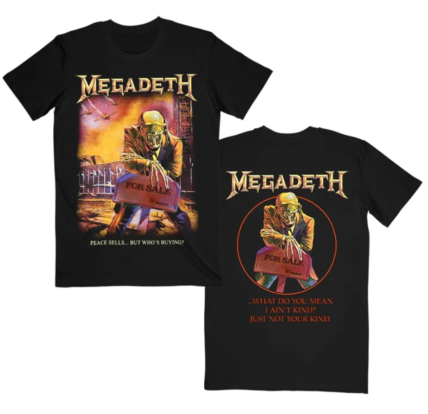 

Peace Sells Vintage Style Tee Mega SaleDeth Shirt Funny 2 Side Tee