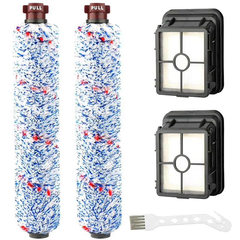 

5pcs for Bissell CrossWave Vacuum Cleaner 2 Pack Multi-Surface Brush Roll 1868 2 Pack Vacuum Filter 1866 Replacement Parts