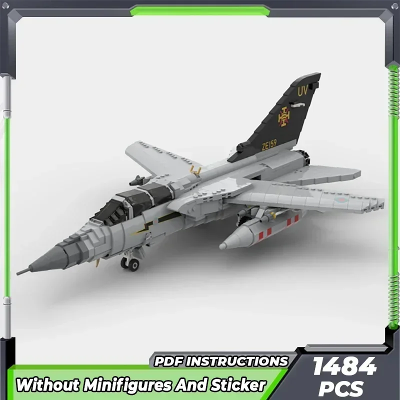 Moc Building Bricks Военная модель 1:35 Tornado ADV F.3 Технология истребителя Модульные блоки