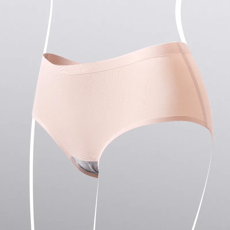 Женские однотонные бесшовные трусы из вискозы цвет в ассортименте