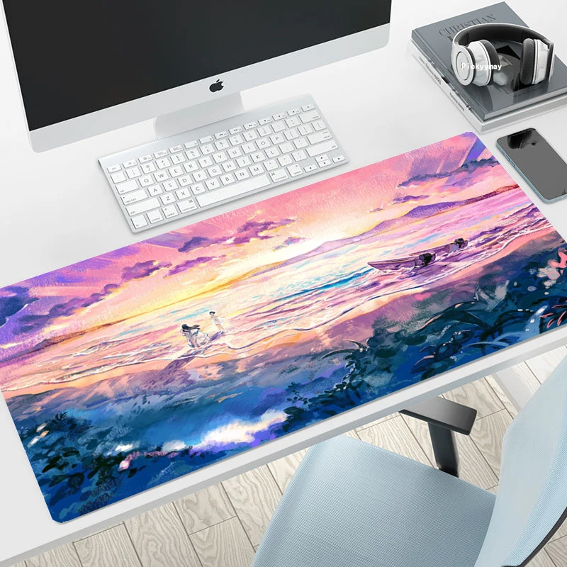 

Mouse Pad Nature Large Gamer Mousepad Keyboard Mat XXXL Mouse Mats 31.4x11.8in Rubber Desk Pad Rubber Non-slip Design Desk Rug