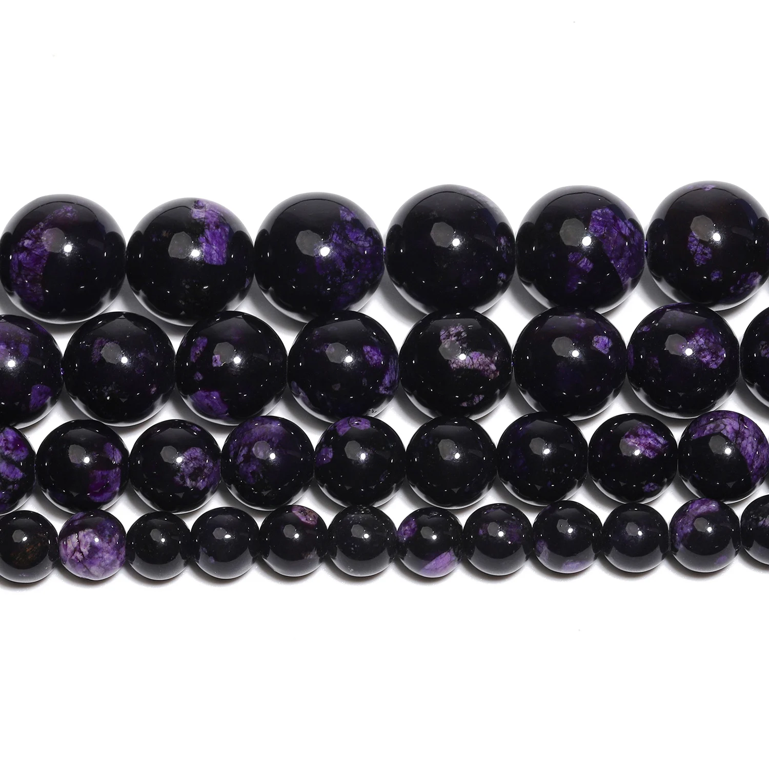 Натуральный камень San Sheng 6/8/10/12 мм фиолетовые бусины круглые свободные