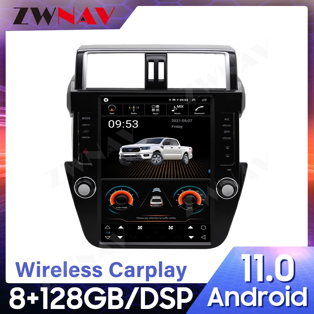 

For Toyota Land Cruiser Prado LC150 2014-2017 Android 11 128G CARPLAY DSP Unit Car Multimedia Player GPS Radio Audio Stereo