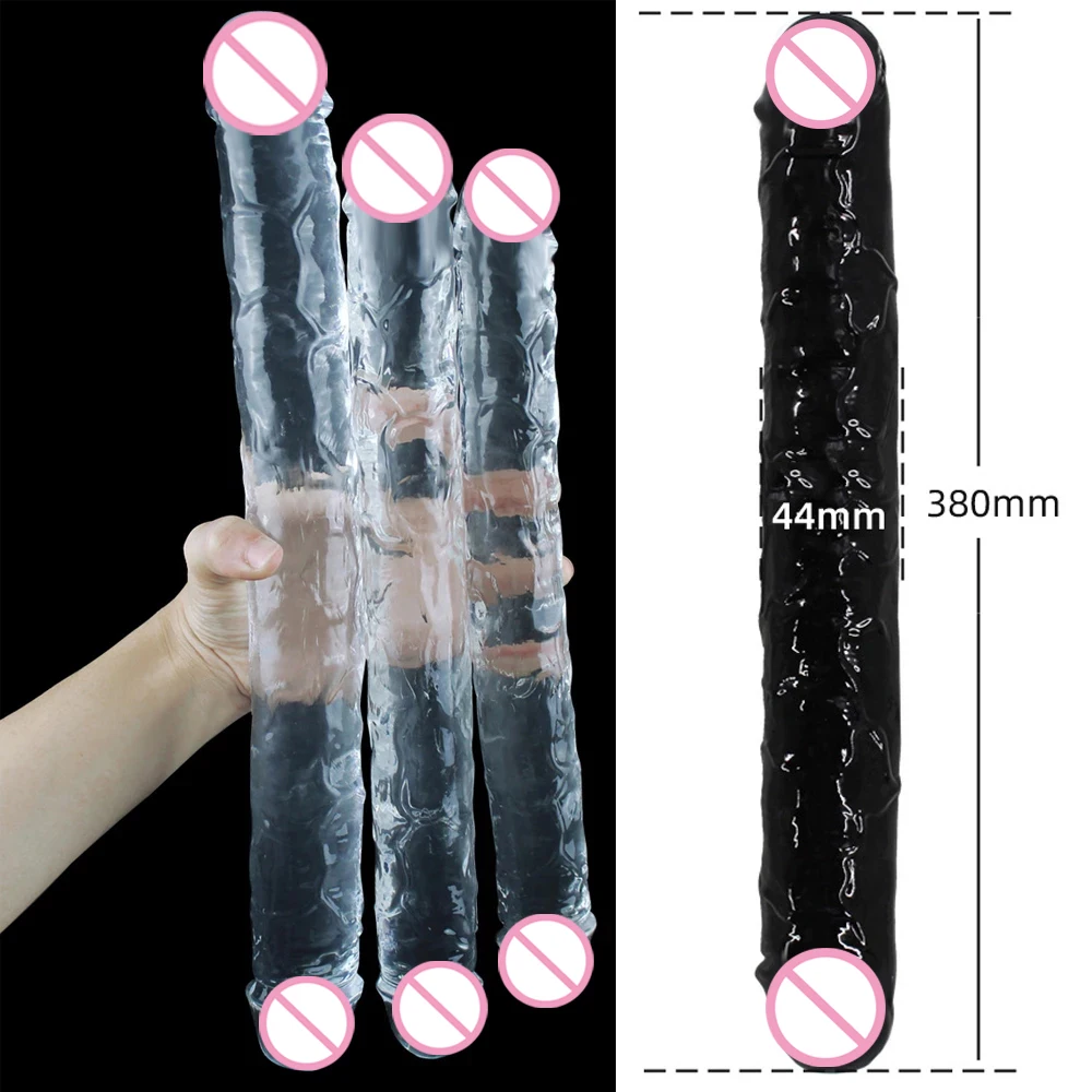 Мягкий большой анальный фаллоимитатор двойной длинный пенис Анальная пробка для