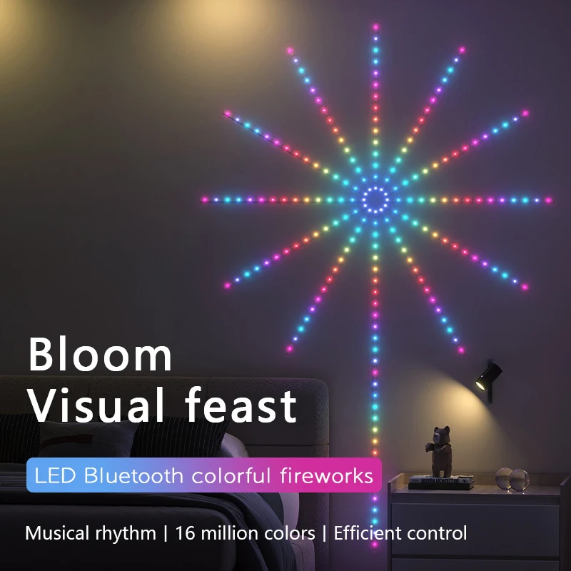 

Firework LED Strip Light Kit with Music Sound neon lights atmosphere Strip light Christmas Holiday Party Music Light Bar